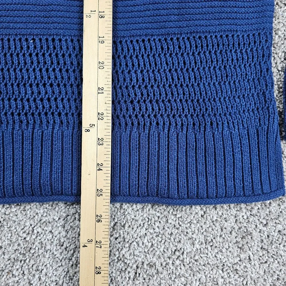 Haven Well Within Sweater Womens Medium Blue Roll Neck Pullover Organic Minimal